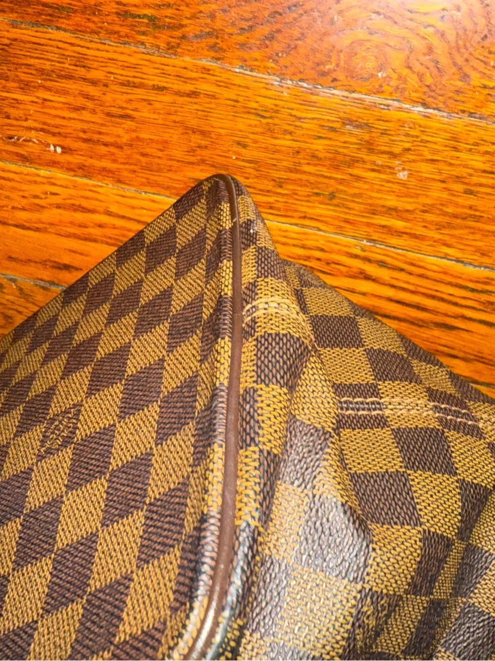 Louis Vuitton Damier Ebene Saleya PM Tote Shoulder Handbag
